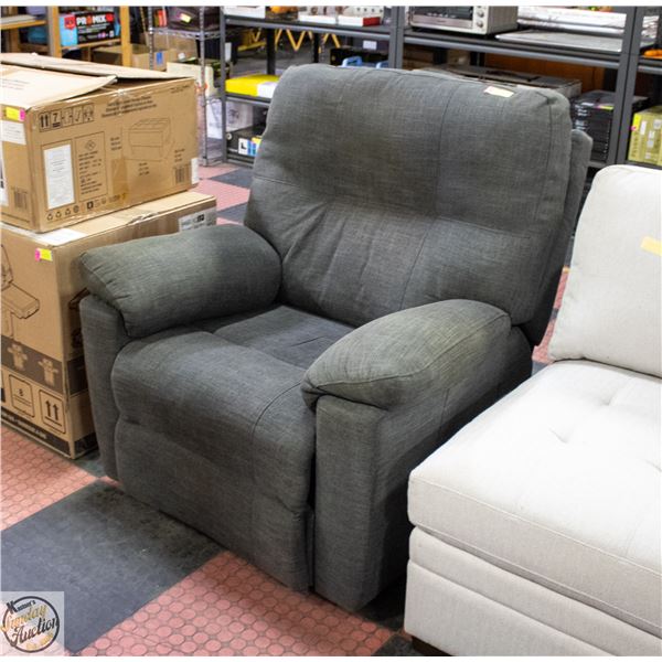 PARADIGM FABRIC RECLINER WITH ROCKER - GREY