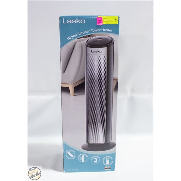 LASKO DIGITAL CERAMIC TOWER HEATER BLACK