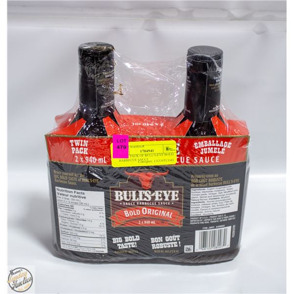 NEW 2 PACK OF BULL'S-EYE BOLD BARBECUE SAUCE
