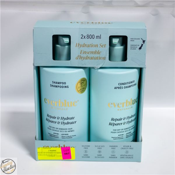 2 PACK OF EVERBLUE REPAIR & HYDRATION HAIR SET