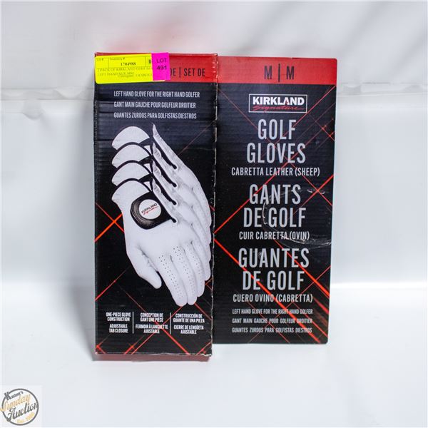 2 PACK OF KIRKLAND GOLF GLOVES LEFT HAND SIZE MM