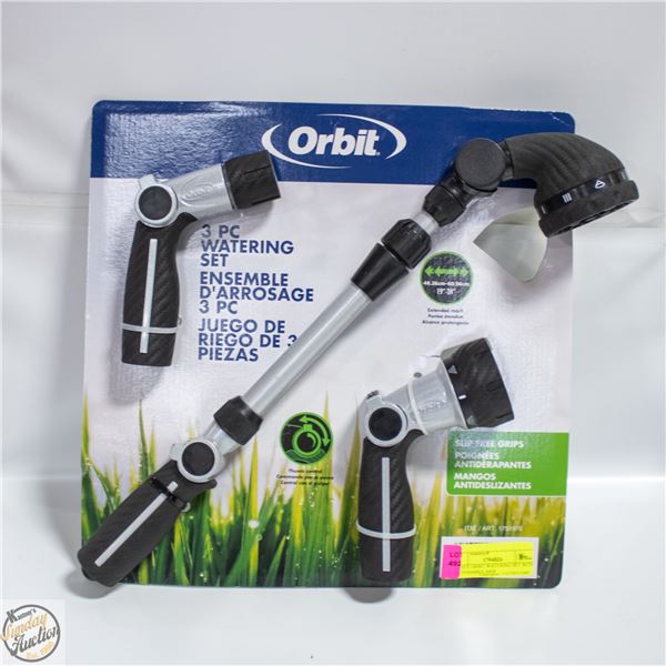 3 PIECE ORBIT WATERING SET WITH EXTENDABLE ARM