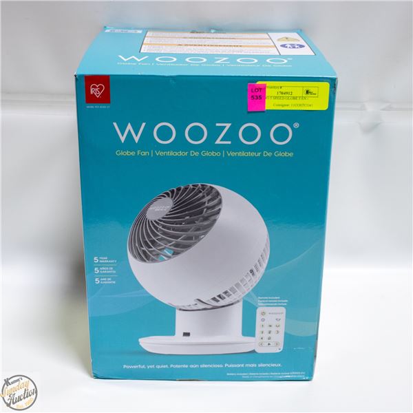 WOOZOO 5 SPEED GLOBE FAN - WHITE