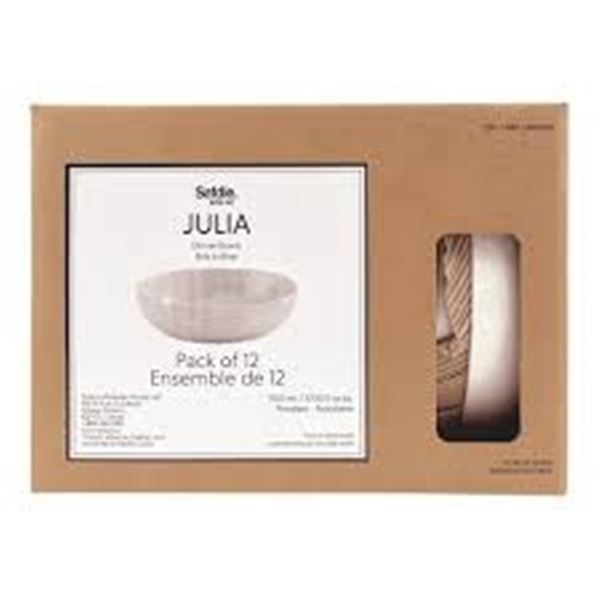 NEW 12 PACK OF SAFDIE JULIA DINNER BOWLS - WHITE