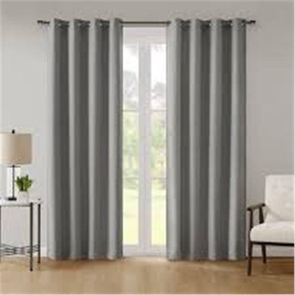 BEAUTYREST BLACKOUT CURTAINS GREY - 2 PANELS
