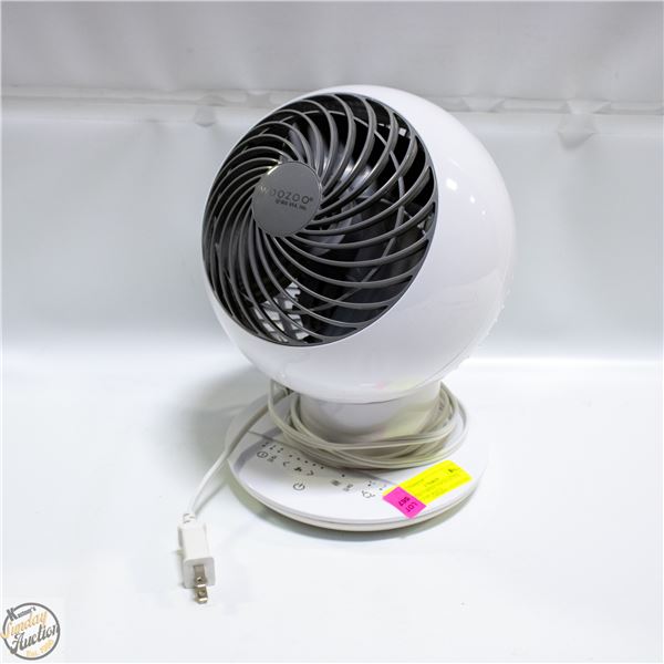 WOOZOO 5 SPEED OSCILLATING GLOBE FAN WHITE