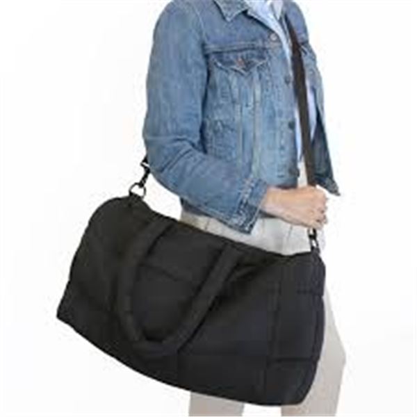 NEW MYTAGALONGS PUFFER DUFFLE BAG BLACK