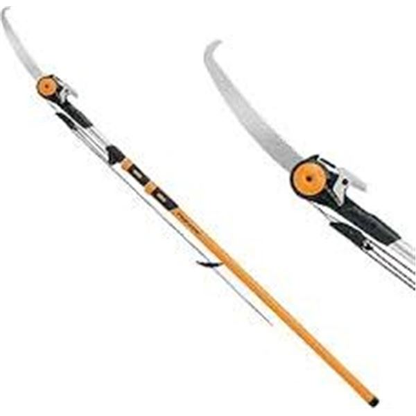 NEW FISKARS EXTENDABLE POLE SAW AND PRUNER SET