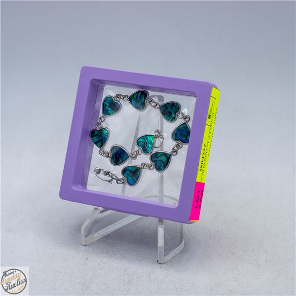 NEW HEART SHAPED PLATINUM PLATED