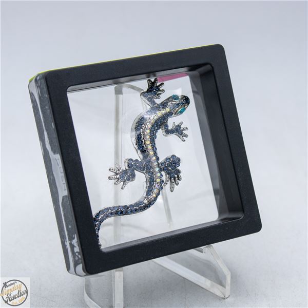 NEW LIZARD GECKO BROOCH RHINESTONE