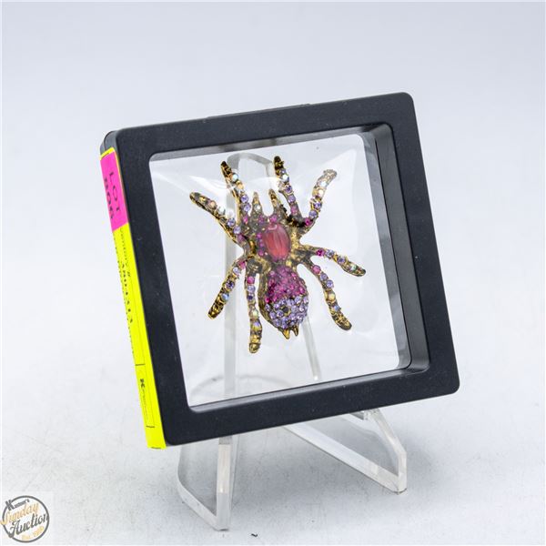 NEW SPIDER BROOCH PINK IRIDESCENCE