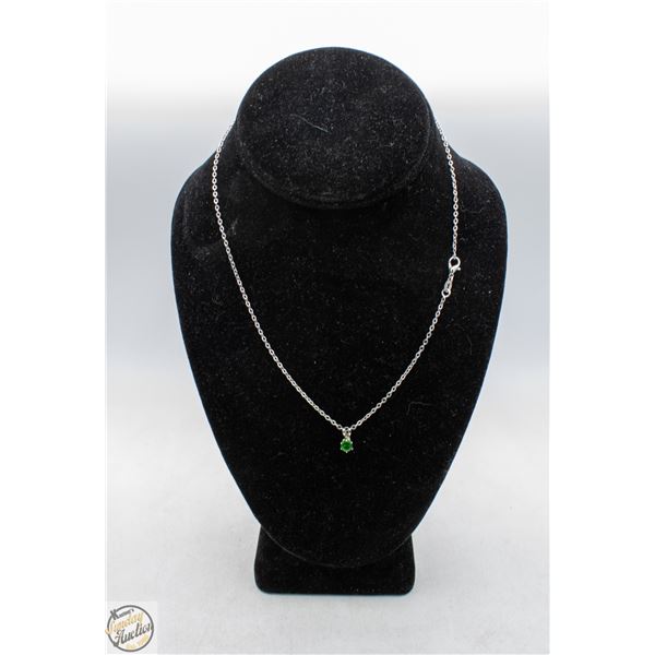 SILVER 925 NECKLACE & PENDANT SET, 18 INCH LONG