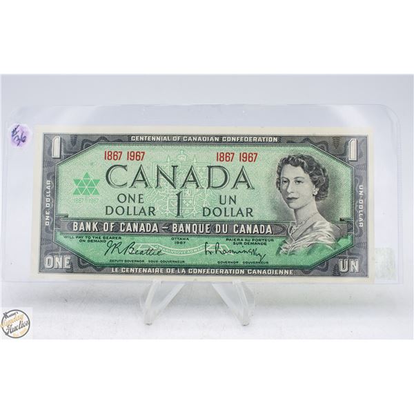 #4556-1967 UNCIRCULATED $1.00 BANK NOTE