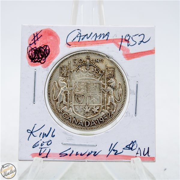 #4541-1952-50 CENT CANADA SILVER KING