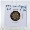Image 1 : #4540-1917-25 CENT NEWFOUNDLAND SILVER