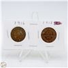 Image 1 : #4537-1916 AND 1918 ONE CENT CANADA