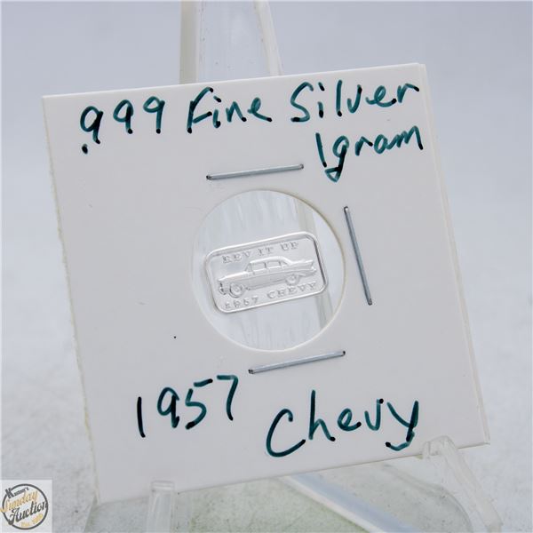 #4569-1 GRAM .999 FINE SILVER WITH 1957 CHEVY