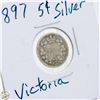 Image 1 : #4532-1897 5 CENT SILVER QUEEN VICTORIA