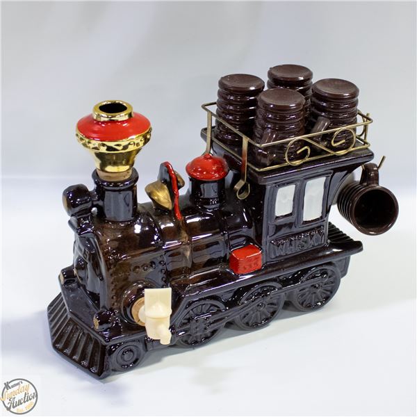 VINTAGE TRAIN WHISKY DECANTER - COMPLETE