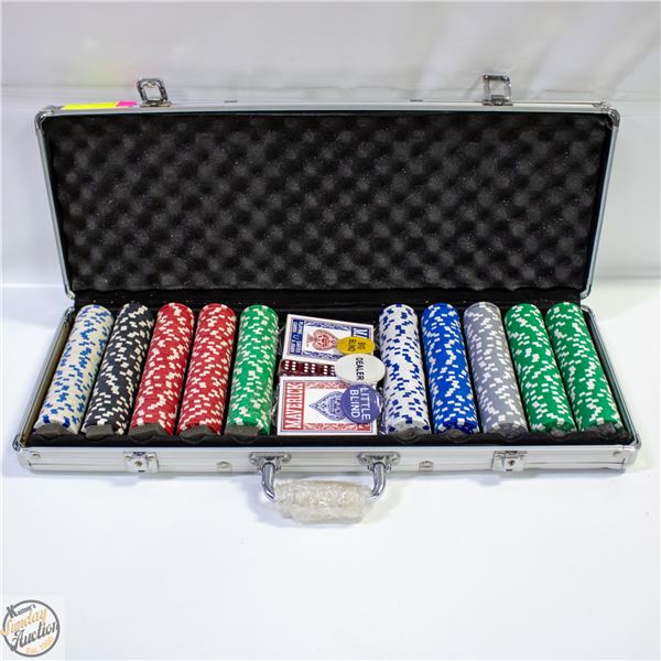 NEW 500 POKER SET CHIPS 11.5G NEW 2 DECKS,