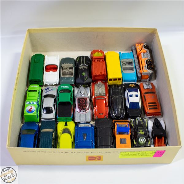 24 COLLECTIBLE CARS (MATCHBOX, HOTWHEELS & MIASTO)
