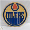 Image 1 : HAND MADE OILERS SIGN 22.5" DIAMETER