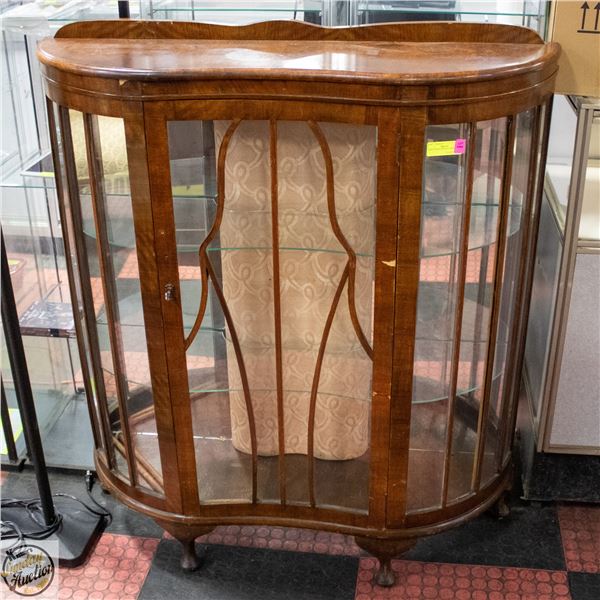 EARLY 1900'S ANTIQUE CABINET WITH KEY H-48" W-12"