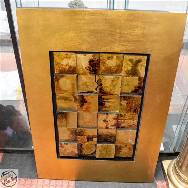 FRAMED 3D RESIN WALL ART 27" X 39"