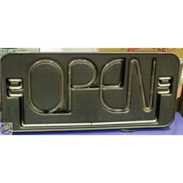 'OPEN' LIGHT UP ELECTRONIC BLUE/RED COLOUR 36"X16"