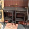 Image 1 : SET OF TWO SOLID WOOD SIDE/ACCENT TABLES -