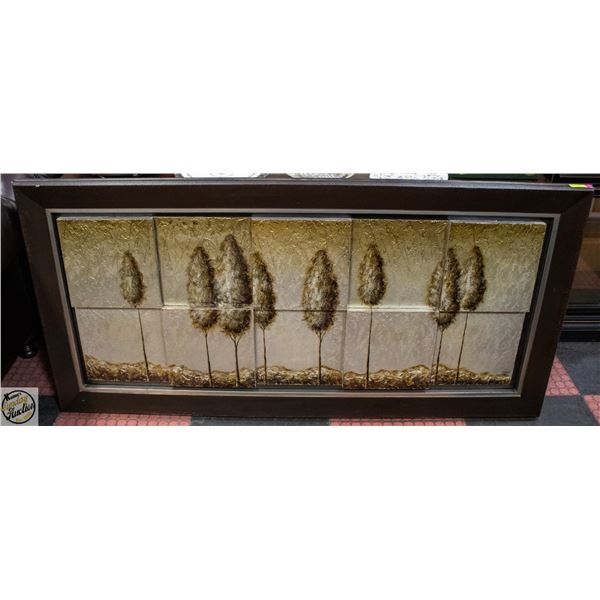 HEAVY FRAMED 3D RESIN ART TREES WALL ART 69" X 32"