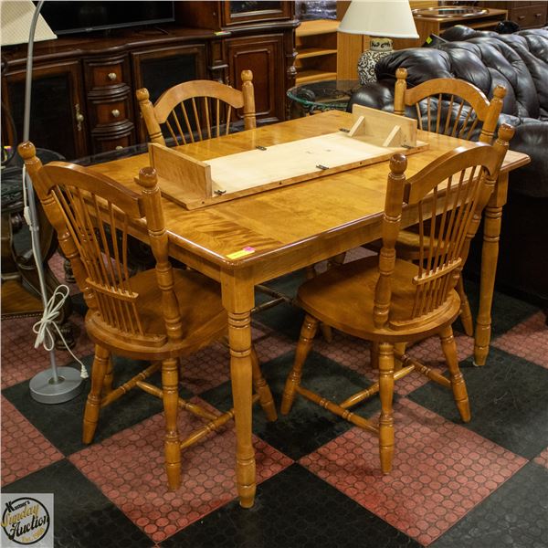 PINE KITCHEN TABLE 48" X 36" X 30" WITH 4 CHAIRS