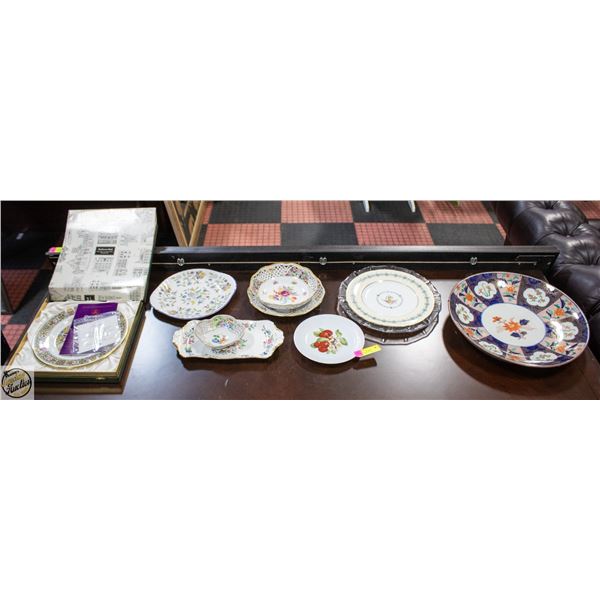LOT OF ESTATE COLLECTABLE PLATES BONE CHINA ETC