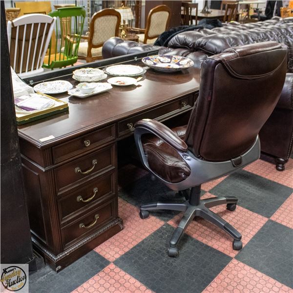 WYNWOOD SOLID WOOD CAMDEN EXECUTIVE DESK WITH