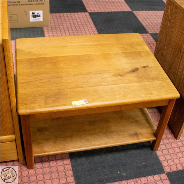 SOLID WOOD END TABLE 17"X24"X30"