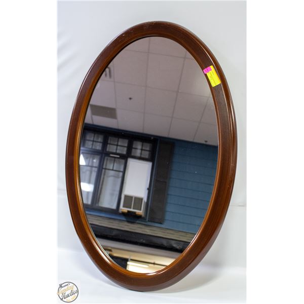 SOLID WOOD OVAL MIRROR 24" X 35"