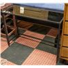 Image 1 : BLACK METAL FRAMED ENTRY TABLE WITH GLASS TOP