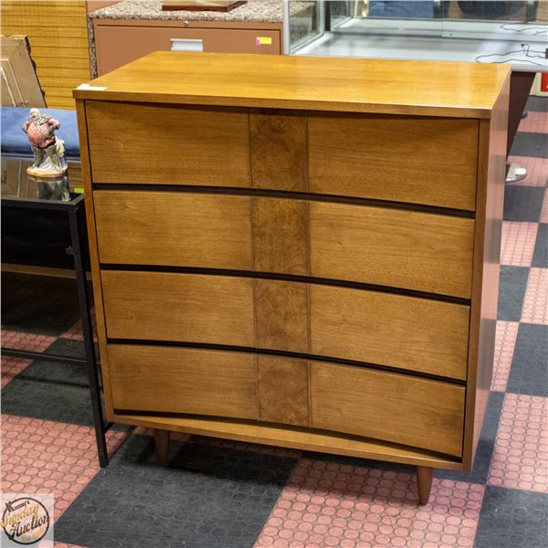 MCM WALNUT HIGHBOY DRESSER- 40" X 36" X 18"