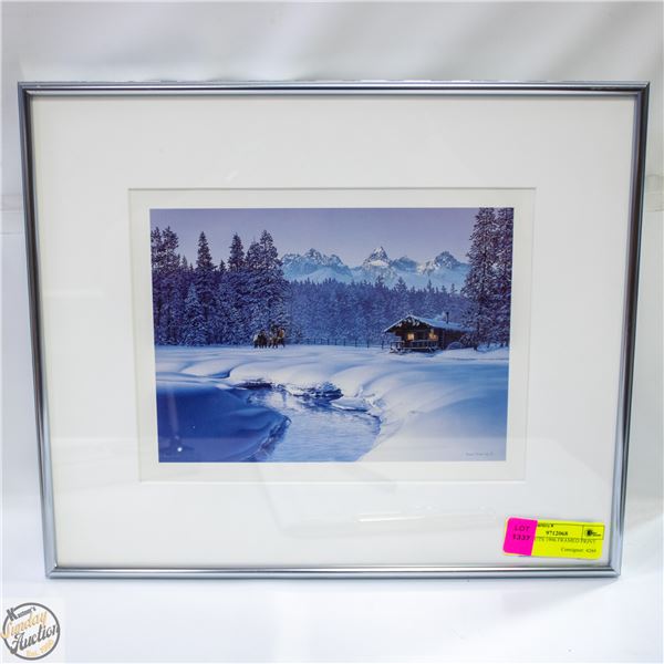 BARRY BUTS 1996 FRAMED PRINT 13" X 15"