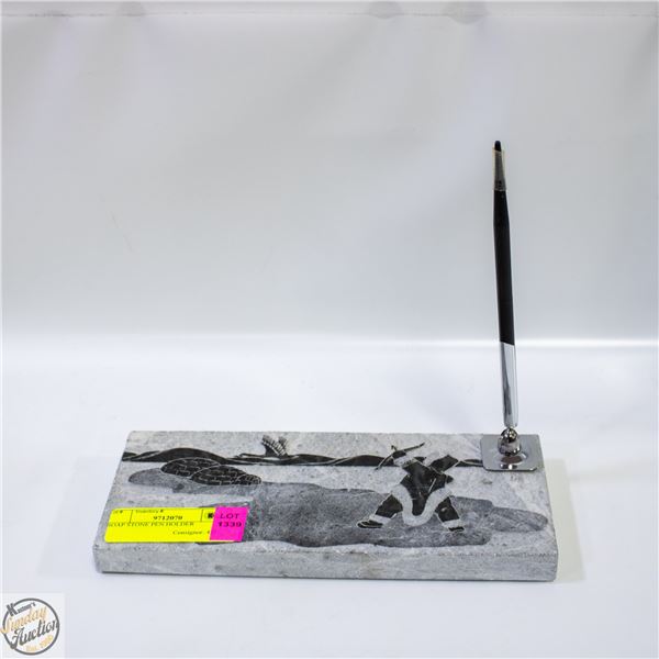SOAP STONE PEN HOLDER