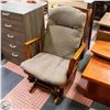 Image 1 : SOLID WOOD GLIDER ROCKER CHAIR WITH PADDED