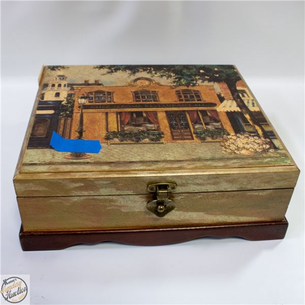 WOODEN STORAGE BOX 4.5"X11.25"X12.75"