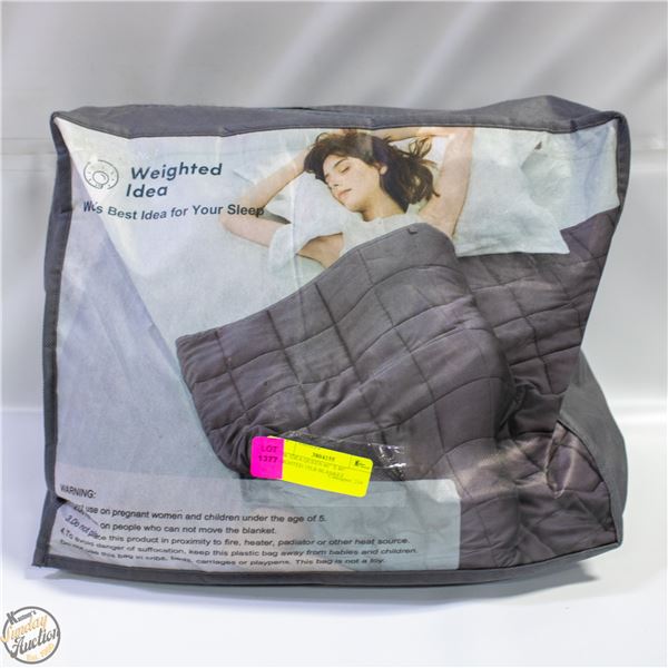 NEW IDEA QUEEN 60" X 80" WEIGHTED 15LB BLANKET