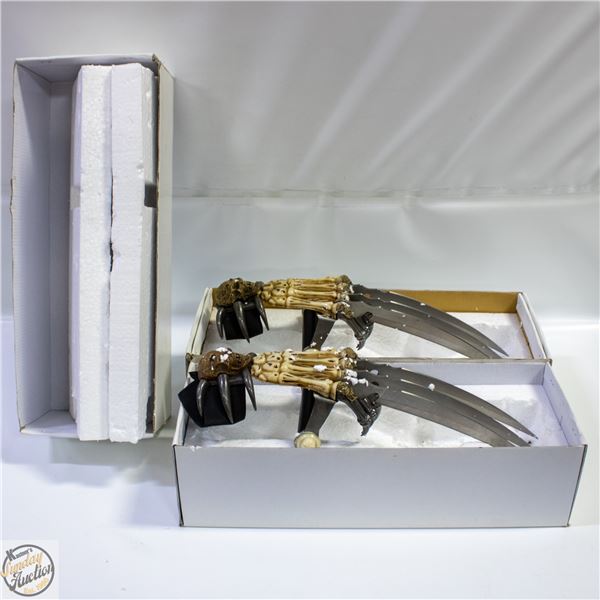 FREDDY KRUEGER PROP CLAWS ONE IS MISSING SKULL
