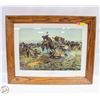 Image 1 : CAMP COOKS TROUBLE BY CHARLES RUSSELL SIGNED 22"X