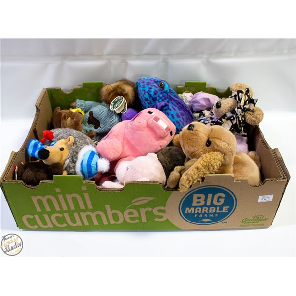 FLAT FULL OF ANIMAL STUFFIES INCL. TY'S,