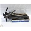 Image 1 : (3) PHOTO TRIPOD STANDS - 1 MISSING MOUNTING PLATE