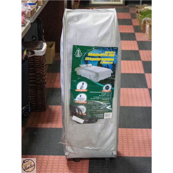 QUEEN SIZE AIR BED WITH SKIRT AND PILLOWS