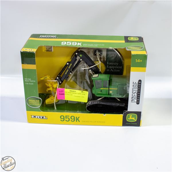 1:50 SCALE JOHN DEERE ERTL 959K TRACKED FELLER