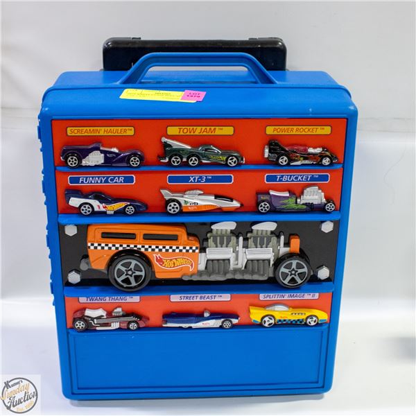 HOT WHEELS CASE PULL ALONG CAR CASE.
